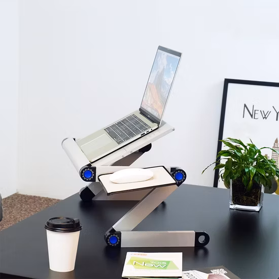 Charmount-Soporte elevador para Monitor de escritorio, ajustable, plegable, de metal, para ordenador portátil