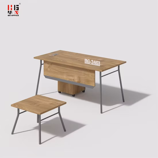 Juego de escritorio de madera y cuero con organizador de oficina de lujo
