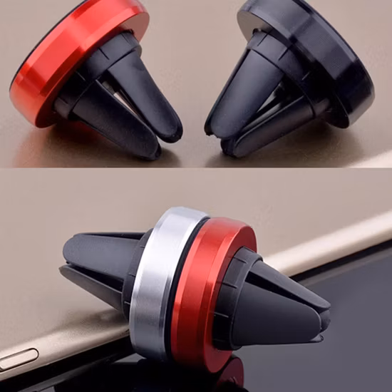 Diseño de patente de fábrica Uso portátil de ventilación de aire para automóvil Abrir / cerrar completamente automático Soporte para teléfono celular Luz de humor a prueba de sacudidas Soporte para teléfono móvil con cargador inalámbrico