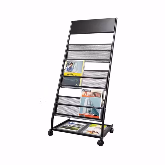 Estante de exhibición del folleto de la exhibición de la revista del periódico del metal