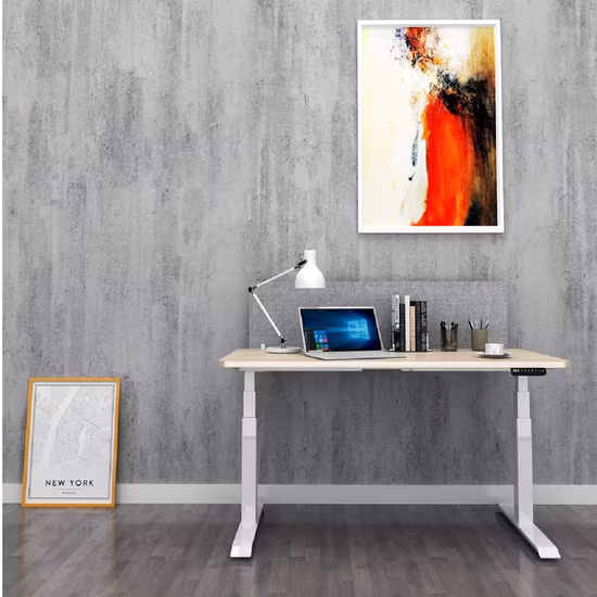 Soporte de escritorio ajustable con marco de mesa, estación de trabajo para ordenador portátil de oficina de metal moderno, Jc35ts