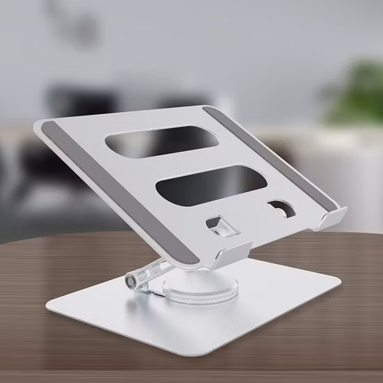 Soporte para ordenador portátil, Base giratoria para Monitor 360, soporte portátil para oficina, escuela, hogar, ordenador portátil, soporte plegable